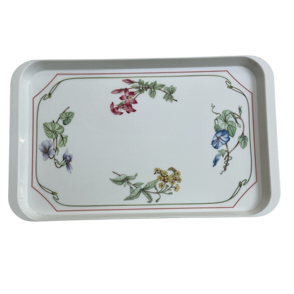 Villeroy & Boch Clarissa Floral Melamine Tray Serving Platter 19”